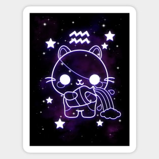 aquarius kawaii zodiac sign Sticker